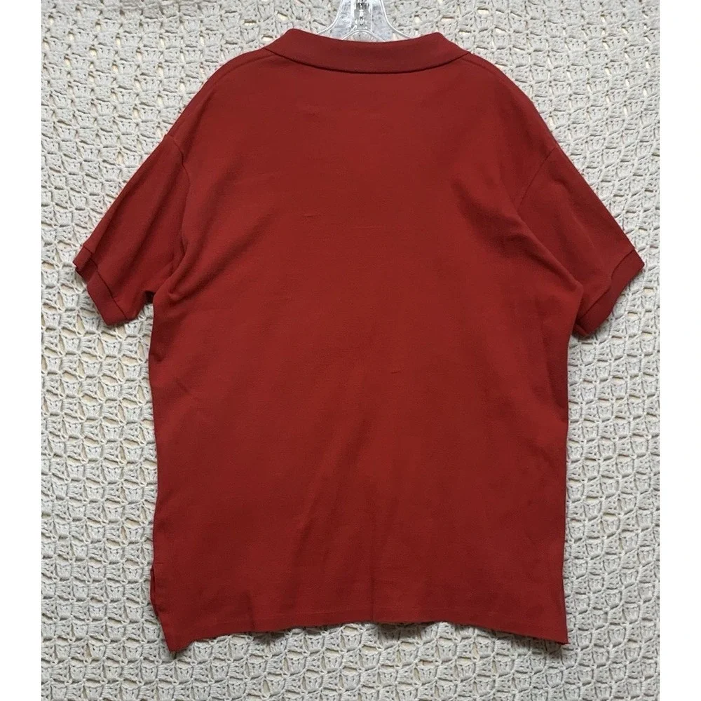 Polo Ralph Lauren Polo Shirt Mens XL Red Blue Pony‎ 100%Cotton Usa Made Vintage